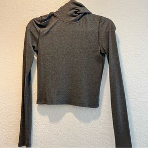 Stillwater Cropped Ribbed Mock Neck